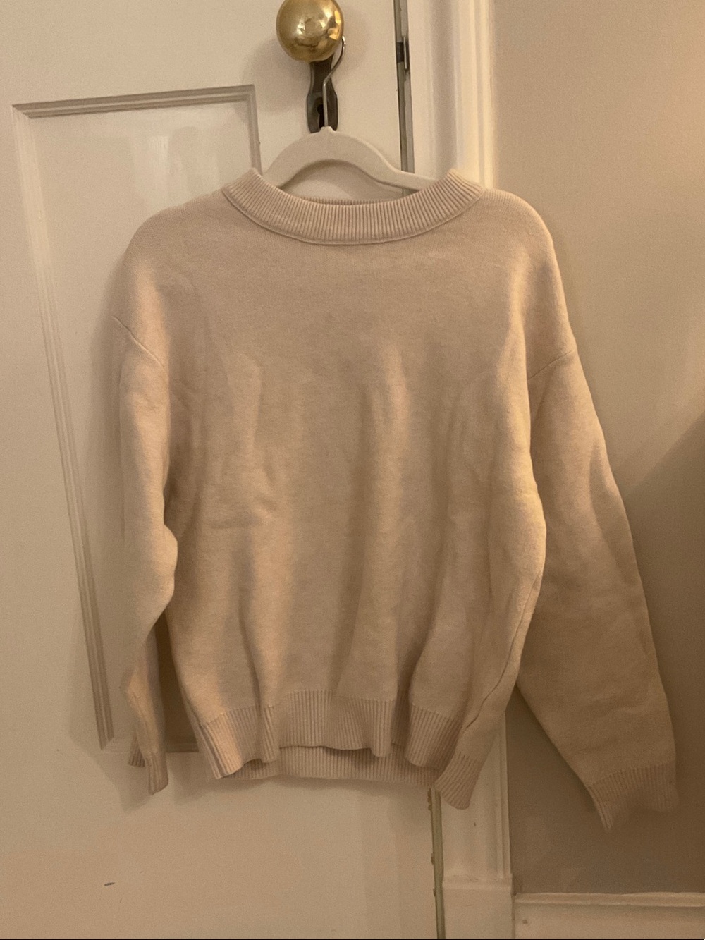 Cream Crewneck kids Sweater - Unbranded